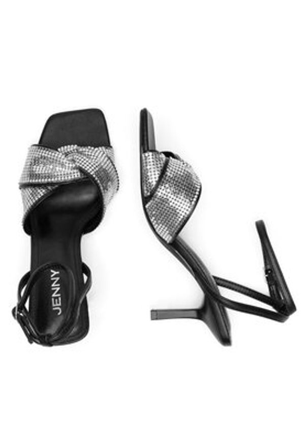 Jenny - JENNY Sandały R25SS01647 Czarny. Kolor: czarny. Materiał: materiał, syntetyk