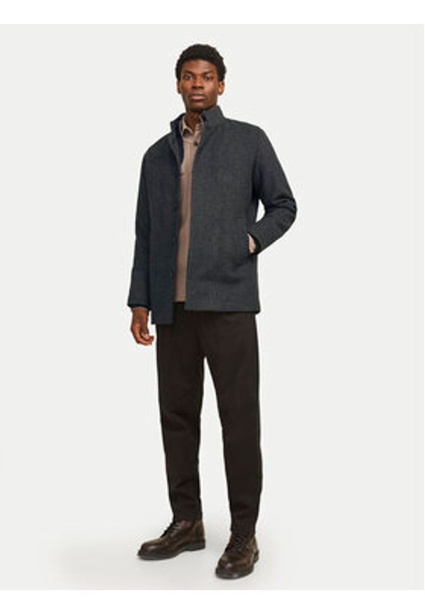 Jack & Jones - Jack&Jones Płaszcz wełniany Harrison 12258674 Szary Regular Fit. Kolor: szary. Materiał: wełna, syntetyk