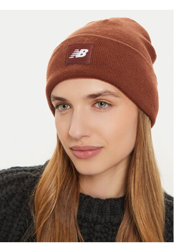 New Balance Czapka LAH13034ROK Brązowy. Kolor: brązowy. Materiał: materiał