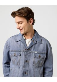 Wrangler - MESKA KURTKA JEANSOWA WRANGLER ANTI FIT JACKET LIGHT ICE 112371446. Materiał: jeans #5