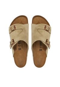 Birkenstock Klapki Zürich 50461 Brązowy. Kolor: brązowy. Materiał: skóra