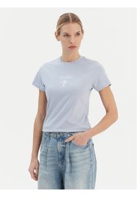 Guess T-Shirt V4YI21 KCDH1 Błękitny Regular Fit. Kolor: niebieski. Materiał: bawełna #1