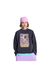 Roxy - Bluza dla Kobiety LINEUP TERRY Czarny. Kolor: szary. Materiał: poliester, bawełna, tkanina #1