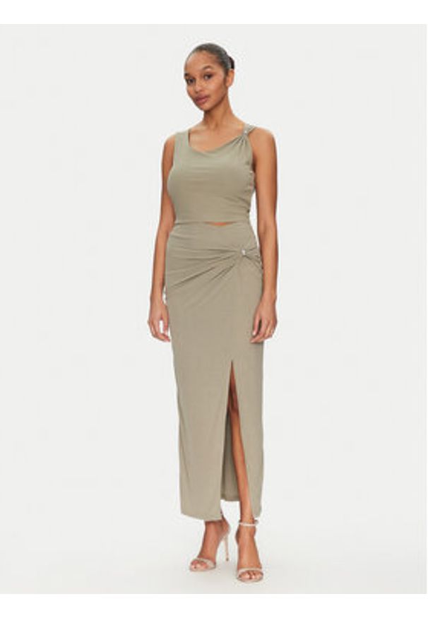 Guess Top W5GP22 KAQL2 Zielony Regular Fit. Kolor: zielony