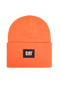 CAT Footwear Czapka Label Cuff 1090026 Pomarańczowy. Kolor: pomarańczowy. Materiał: akryl #1