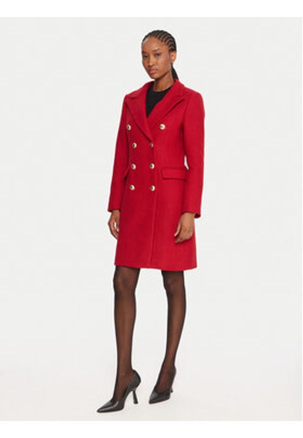 Rinascimento Płaszcz wełniany CFC0126209003 Czerwony Regular Fit. Kolor: czerwony. Materiał: syntetyk