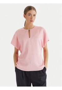 Calvin Klein Bluzka LV044F150G Różowy Regular Fit. Kolor: różowy. Materiał: syntetyk #1