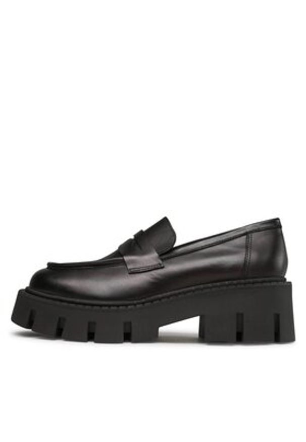 Badura Loafersy MELITO-E23-25713PE Czarny. Kolor: czarny. Materiał: skóra