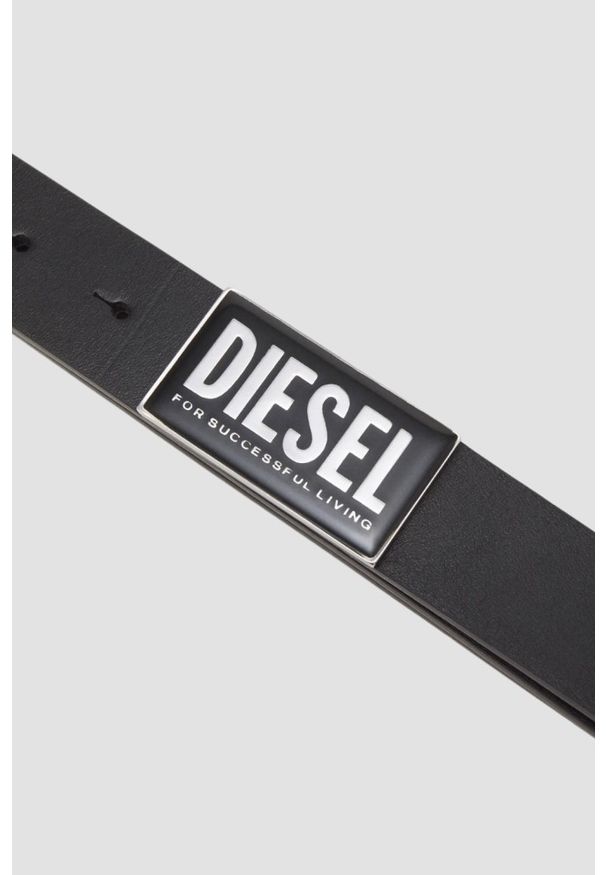 Diesel - DIESEL Сzarny męski pasek B-GLOSSY II, Rozmiar 90. Kolor: czarny