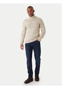 JOOP! Jeans Golf Milsom 30047472 Beżowy Modern Fit. Typ kołnierza: golf. Kolor: beżowy. Materiał: bawełna