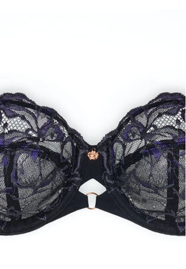 Triumph Biustonosz balkonetka Wild Gardenia Florale 10224879 Czarny. Kolor: czarny. Materiał: lyocell