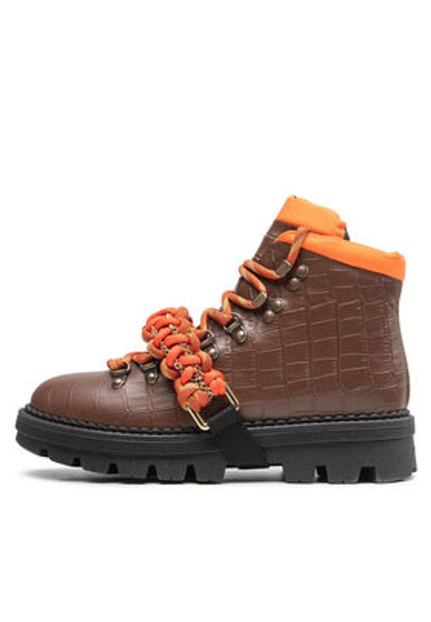 Pinko Trapery Zenzero Scarpa AI 22-23 BLKS1 1H2134 A07K Brązowy. Kolor: brązowy. Materiał: skóra