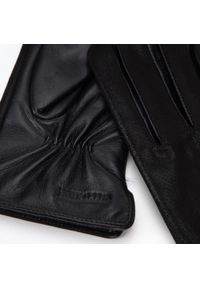 Wittchen - Damskie rękawiczki skórzane z połyskującym wykończeniem czarne. Kolor: czarny. Materiał: skóra. Styl: klasyczny, elegancki #2