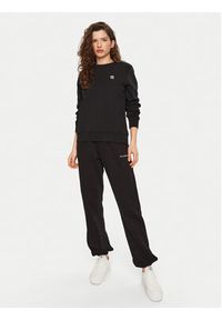 Karl Lagerfeld - KARL LAGERFELD Bluza A1W20014 Czarny Regular Fit. Typ kołnierza: dekolt w karo. Kolor: czarny. Materiał: bawełna