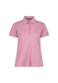 Damska koszulka polo CMP. Typ kołnierza: polo. Kolor: różowy #1