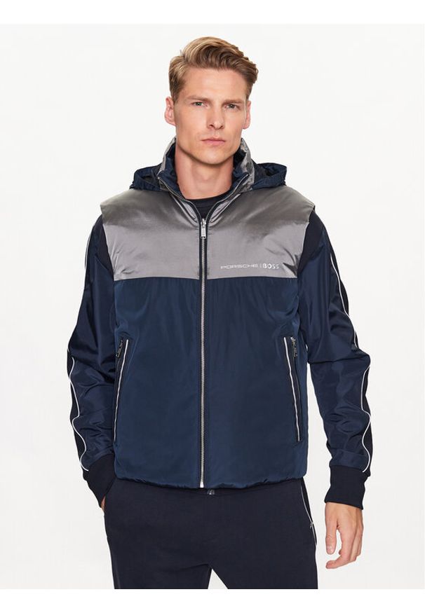 BOSS Bezrękawnik Corius_PS 50490451 Granatowy Regular Fit. Kolor: niebieski. Materiał: syntetyk. Długość rękawa: bez rękawów