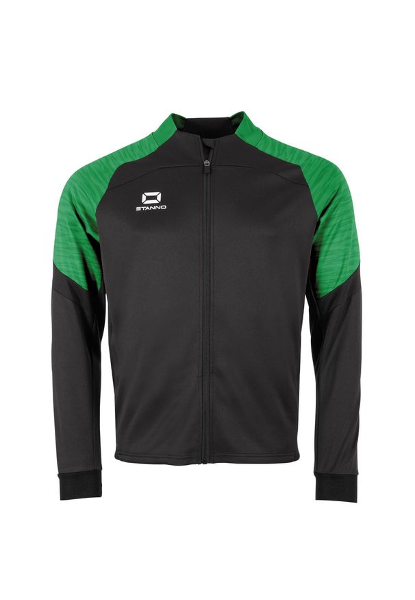 STANNO - Dziecięca bluza dresowa zapinana na zamek Stanno Bolt. Kolor: czarny, zielony, wielokolorowy. Materiał: dresówka. Sport: fitness
