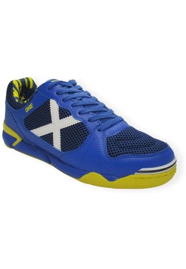 Buty piłkarskie męskie Munich 3071058. Kolor: niebieski. Materiał: materiał, syntetyk. Szerokość cholewki: normalna. Sport: piłka nożna
