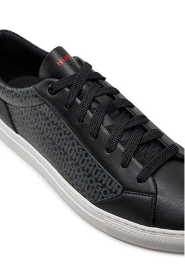 Hugo Sneakersy Morrie 50531398 10267291 01 Czarny. Kolor: czarny. Materiał: skóra