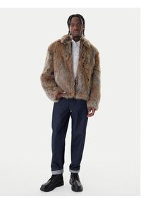 Hugo - HUGO Futro Bryan2541 50546592 Brązowy Relaxed Fit. Kolor: brązowy. Materiał: syntetyk #3