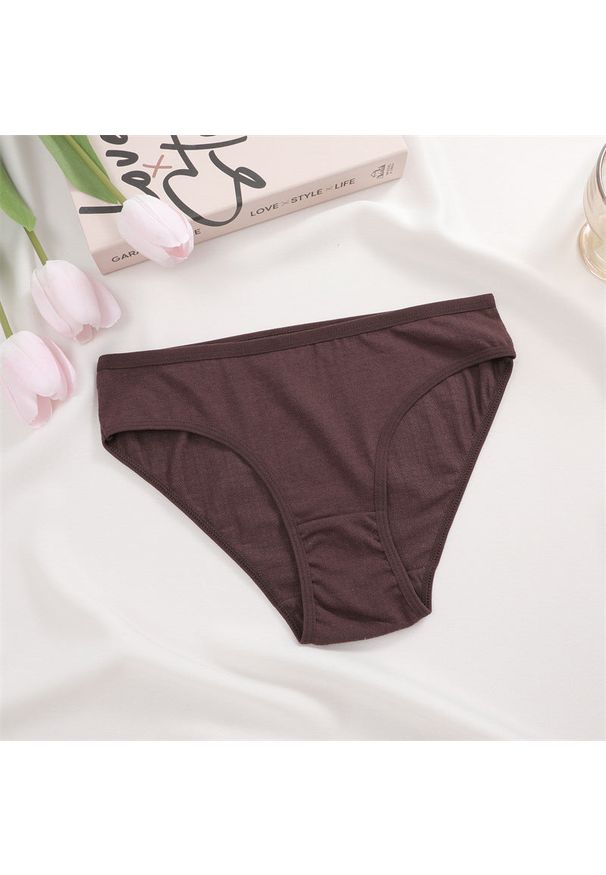 Intica - Figi gładkie dopasowane z wysokiej jakości materiałów Yongja. Kolor: brązowy. Materiał: materiał. Wzór: gładki