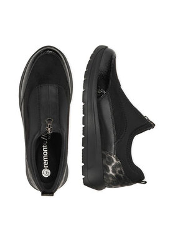 Remonte Sneakersy D2V01-04 Czarny. Kolor: czarny. Materiał: syntetyk, materiał