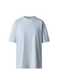 Koszulka damska The North Face Essential Simple Dome 0A8EVXFM21 - niebieska. Kolor: niebieski. Materiał: bawełna. Długość rękawa: krótki rękaw. Długość: krótkie. Wzór: nadruk #1