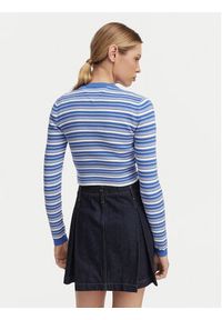 Tommy Jeans Kardigan DW0DW22314 Niebieski Slim Fit. Kolor: niebieski. Materiał: bawełna #2