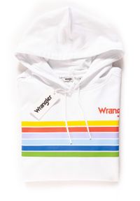 Wrangler - BLUZA WRANGLER DAMSKA CROPPED HOODY WHITE W6073HP12. Typ kołnierza: kaptur. Kolor: biały #3