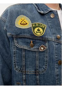 Lee Kurtka jeansowa Rider 112350102 Niebieski Relaxed Fit. Kolor: niebieski. Materiał: bawełna #3