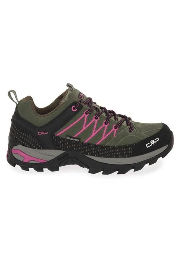 Buty trekkingowe damskie CMP Rigel Low. Kolor: wielokolorowy, zielony. Materiał: zamsz, materiał. Szerokość cholewki: normalna