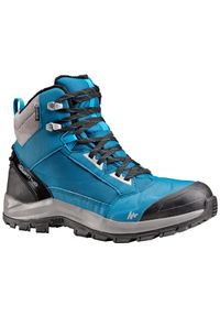 quechua - Buty turystyczne męskie Quechua SH500 mountain Mid wodoodporne. Kolor: niebieski, turkusowy, wielokolorowy. Materiał: materiał. Szerokość cholewki: normalna. Sezon: zima. Sport: wspinaczka #1