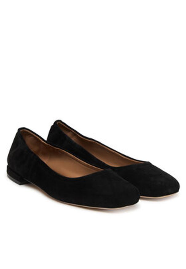 BOSS Baleriny Luara 50557648 Czarny. Kolor: czarny. Materiał: zamsz, skóra