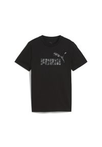 Puma - Młodzieżowa koszulka Essentials Camo PUMA Black. Kolor: czarny. Sport: joga i pilates