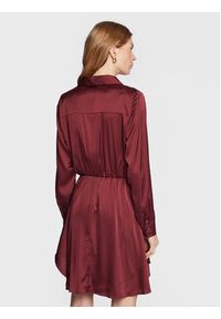Guess Sukienka koszulowa Alya W2BK83 WF1T2 Bordowy Regular Fit. Kolor: czerwony. Materiał: syntetyk. Typ sukienki: koszulowe #6