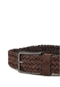 Calvin Klein Pasek Męski Warmth Braided Suede 35Mm K50K512841 Brązowy. Kolor: brązowy. Materiał: skóra, zamsz