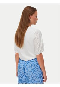 Vero Moda Bluzka Janni 10340706 Biały Regular Fit. Kolor: biały. Materiał: bawełna #3
