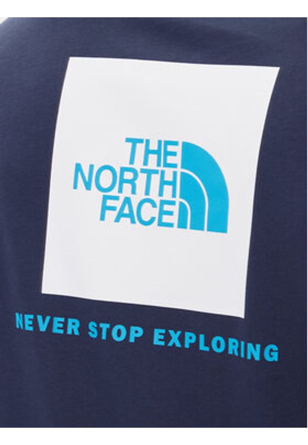 The North Face T-Shirt Redbox NF0A87NP Granatowy Regular Fit. Kolor: niebieski. Materiał: bawełna