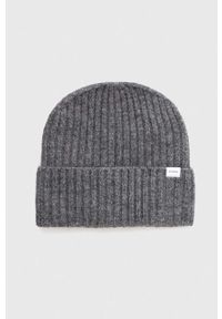 Les Deux czapka z domieszką wełny kolor szary. Kolor: szary. Materiał: wełna #1