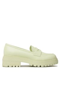 Jenny Fairy Loafersy LS5597-09 Zielony. Kolor: zielony. Materiał: skóra