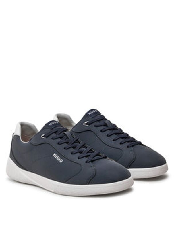 Hugo Sneakersy Riven Tenn 50524249 Granatowy. Kolor: niebieski. Materiał: materiał