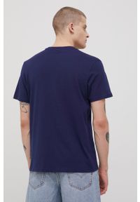 Fila t-shirt bawełniany kolor granatowy wzorzysty. Kolor: niebieski. Materiał: bawełna