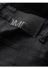 Ombre Clothing - Męskie woskowane spodnie jeansowe SLIM FIT – czarne V3 OM-PADP-0149 - XXL. Kolor: czarny. Materiał: jeans. Styl: klasyczny, retro, rockowy #8