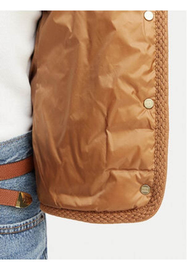 TOMMY HILFIGER - Tommy Hilfiger Kurtka przejściowa WW0WW49660 Brązowy jasny Slim Fit. Kolor: brązowy. Materiał: syntetyk