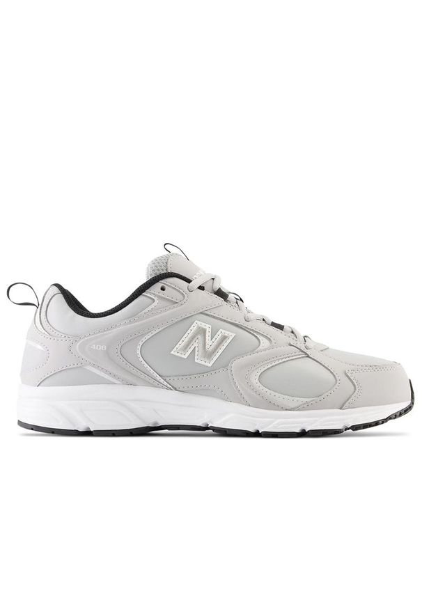 Buty New Balance ML408A7 - szare. Kolor: szary. Materiał: materiał, syntetyk. Szerokość cholewki: normalna. Sezon: lato. Sport: turystyka piesza