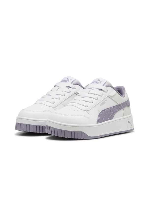 Puma - Dziecięce sneakersy Carina Street PUMA White Pale Plum Silver Purple Metallic. Okazja: na co dzień. Kolor: biały, wielokolorowy, fioletowy
