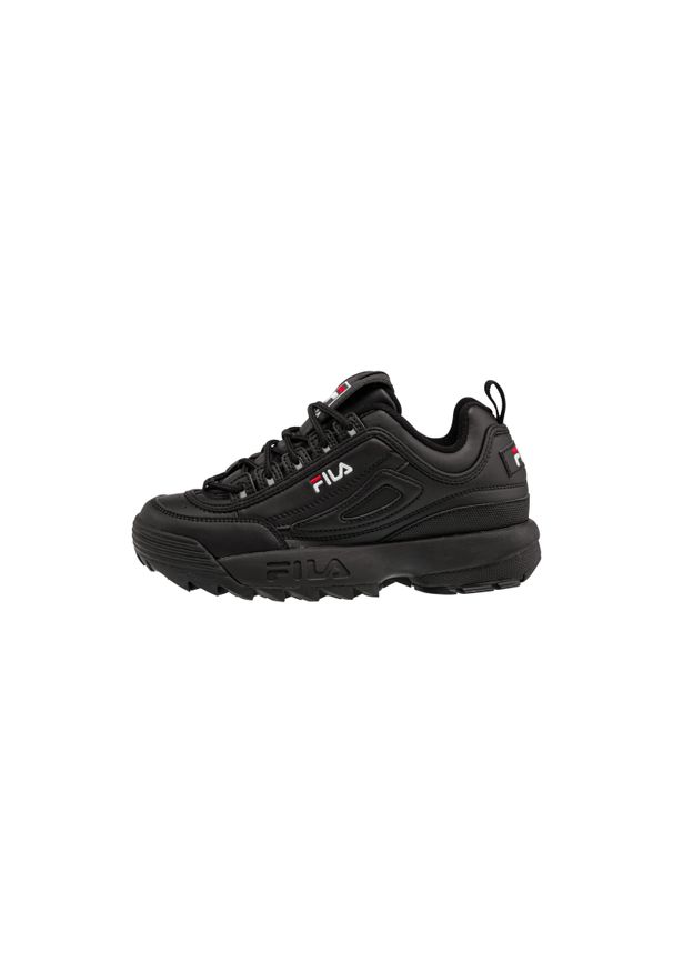 Sneakersy damskie Fila Disruptor. Kolor: czarny. Materiał: materiał, syntetyk, tkanina. Sport: turystyka piesza