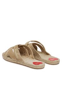 Love Moschino - LOVE MOSCHINO Klapki JA28362G0MIG0104 Beżowy. Kolor: beżowy. Materiał: skóra #4