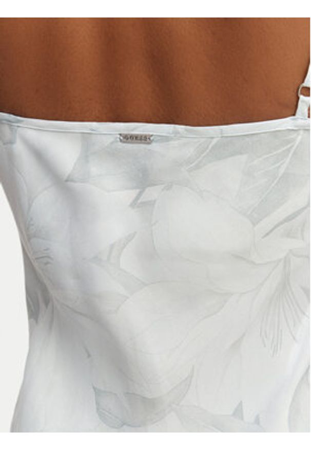 Guess Sukienka koktajlowa W6GK94 W2266 Niebieski jasny Slim Fit. Kolor: niebieski. Materiał: wiskoza. Styl: wizytowy