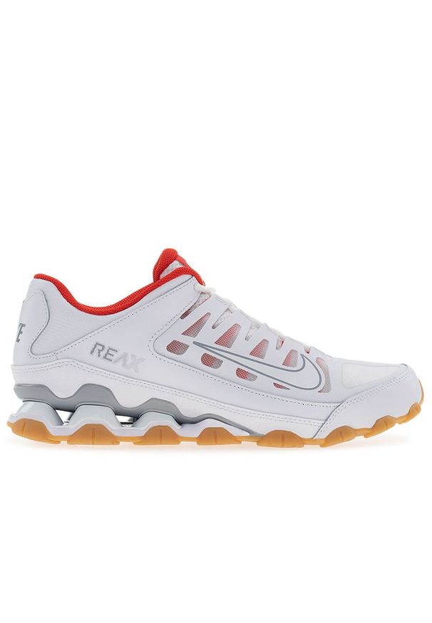 Buty męskie Nike Reax 8 TR Mesh 621716-103 - białe. Zapięcie: sznurówki. Kolor: biały. Materiał: mesh. Szerokość cholewki: normalna. Sport: fitness